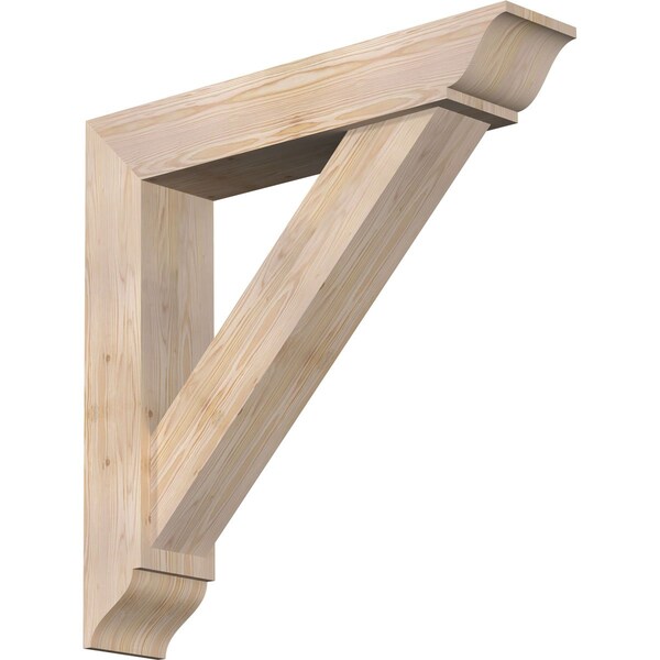 Ekena Millwork Traditional Traditional Smooth Bracket w/ Offset Brace, Douglas Fir, 7 1/2"W x 38"D x 38"H BKT0806X38X38TRA01SDF - main